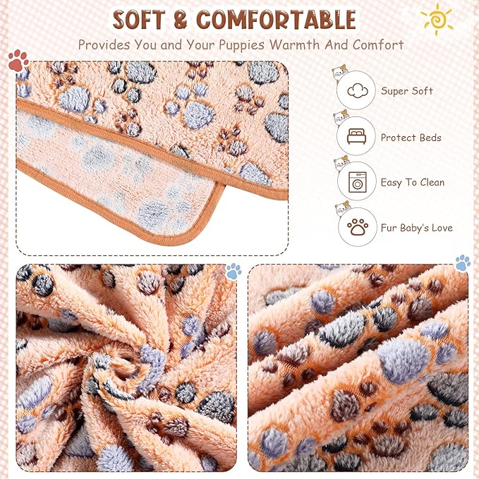 Tatuo 4 Pcs Dog Blanket for Pet Cat Blankets Indoor Puppy Teething Stuff Toys - Image 3
