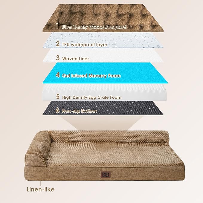 EHEYCIGA XXL Dog Bed Memory Foam, Orthopedic Giant Dog Bed Jumbo - Image 5