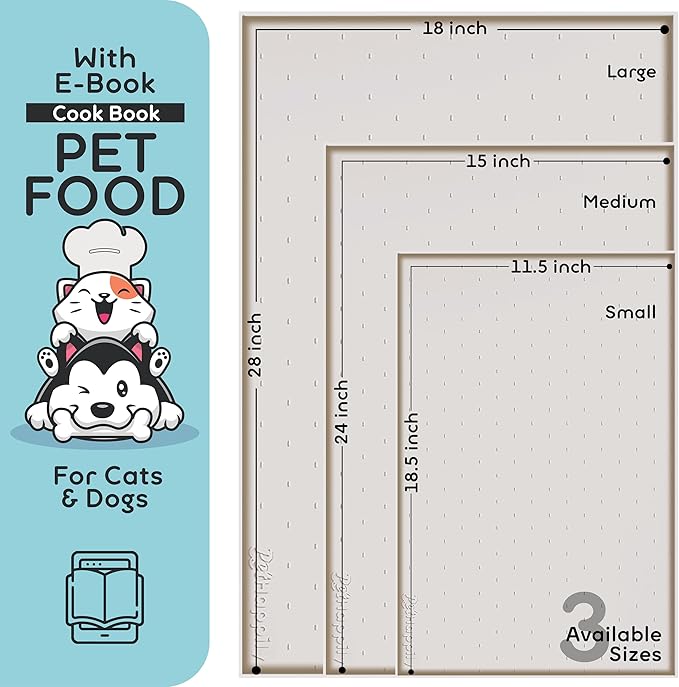 Dog Food Mat - Raised Edges Dogs Mat - Image 2