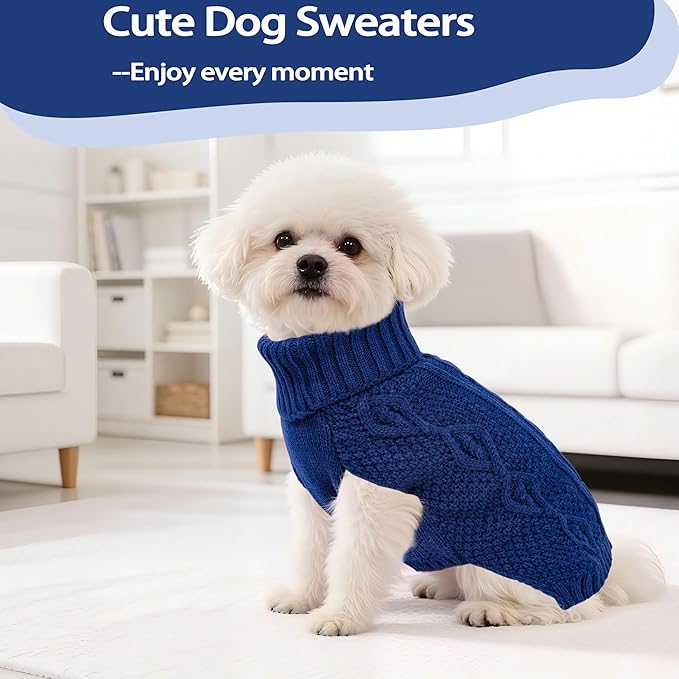 Dog Sweaters for Small Dogs Cute Knitted Chihuahua Clothes Warm Dog Clothes - Image 2