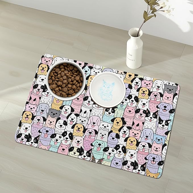 Pet Feeding Mat for Floors Waterproof Dog Mat for Food and Water Absorbent - Image 9