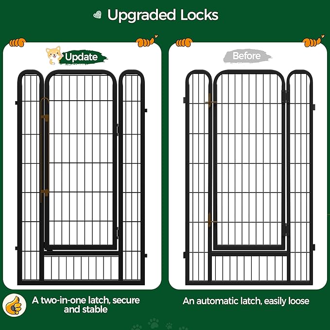 Yaheetech Dog Playpen Outdoor, 47 inch 16 Panels Dog Pen Indoor Heavy Duty - Image 7