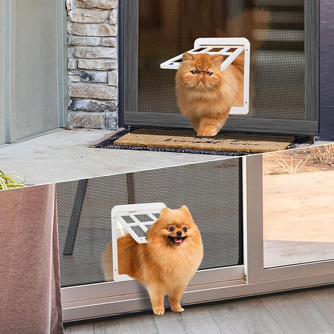 NAMSAN Cat Screen Door, Flap Opening 8.3 x 10.3 inches, Doggie Door - Image 2