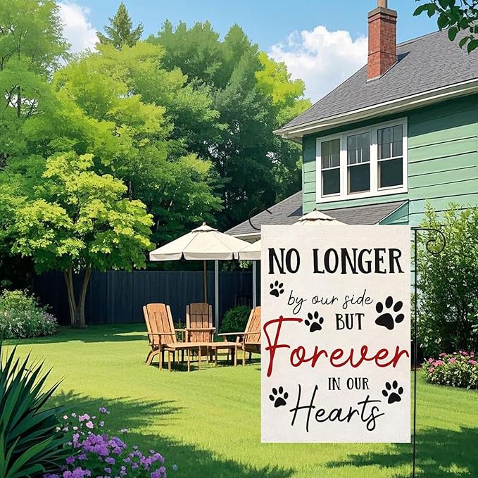 Pet Memorial Garden Flag No Longer By My Side Forever in Our Heart 12x18 Inch - Image 5