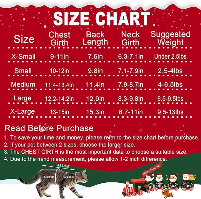 Cat Christmas Sweater Pet Winter Warm Coat Pajamas Christmas Santa Knitwear Cat - Image 3