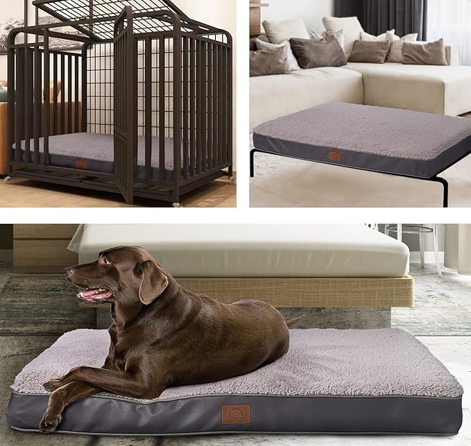 Sunheir Orthopedic Dog Bed for Medium Dogs, Waterproof Deluxe Plush Dog Crate - Image 6