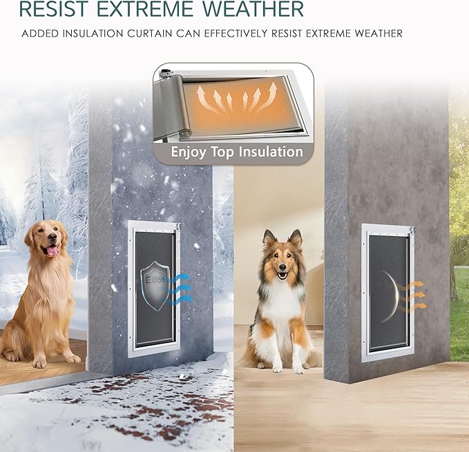 XL Pet Door for Wall Dog Door, 3-Flap XLarge Doggie Door for Exterior Wall - Image 4