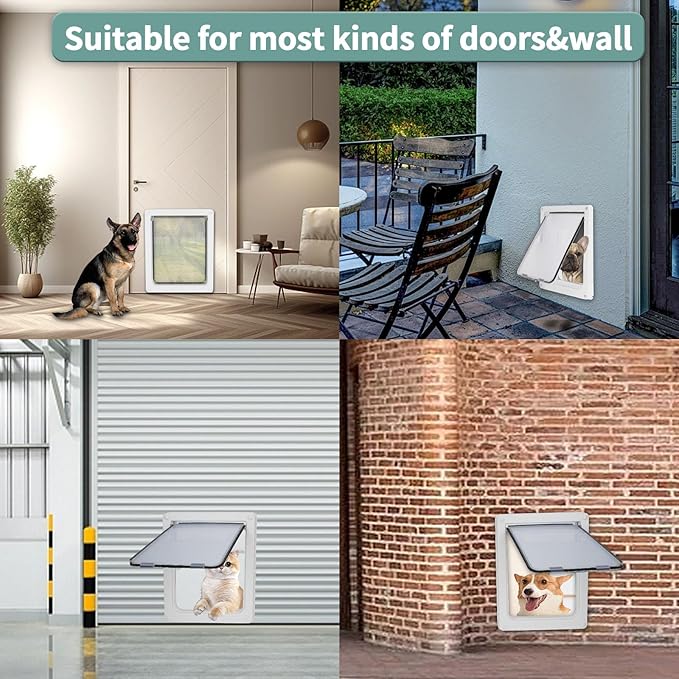 Large Doggie Door with Magnetic Locking Panel - Image 7