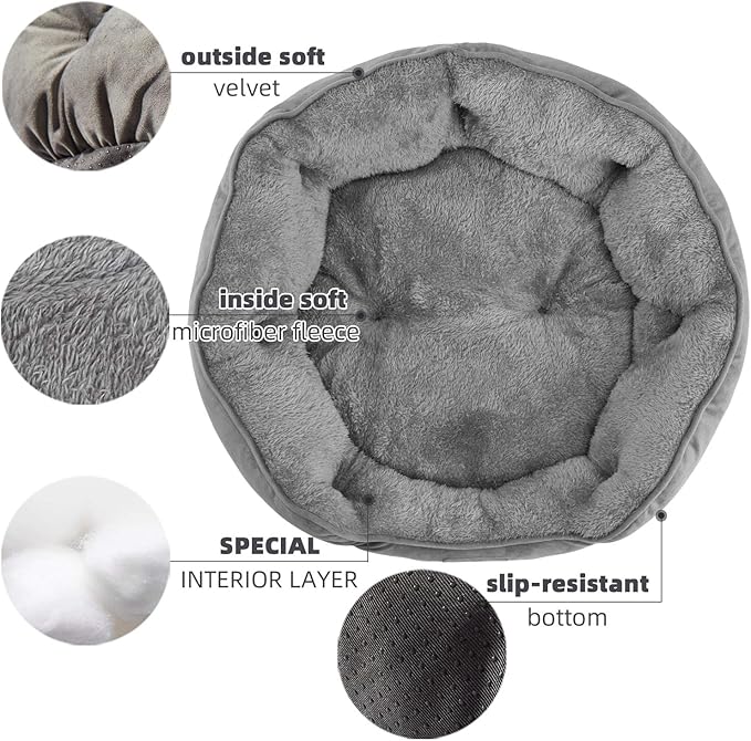 Asvin Medium Dog Bed for Medium Dogs, Cat Beds for Indoor Cats, Pet Bed for - Image 4