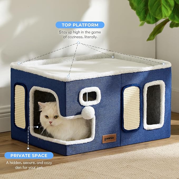 Extra-Wide Cat House for Indoor Cats - Image 2