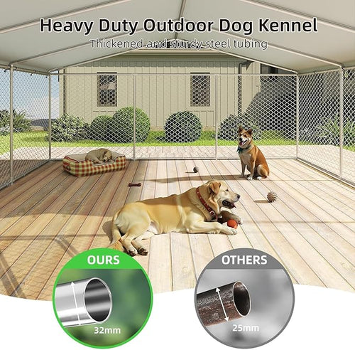 15'x15' Large Outdoor Dog Kennel, Heavy Duty Dog Enclosure - Image 2