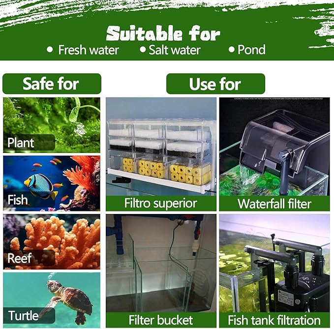 Aquarium Filter Floss 12 * 144 Inches, Cut to Fit Fish Tank Filter, Dual - Image 7