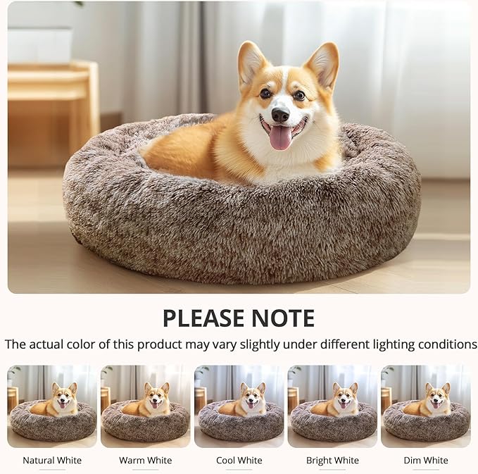 JOLLYVOGUE Calming Dog Bed Large Size Dog, Anti-Anxiety Donut Large Pet Bed - Image 6