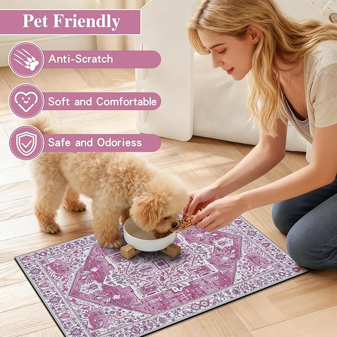 famibay Dog Food Mat, Absorbent Cat Dog Mats - Image 6