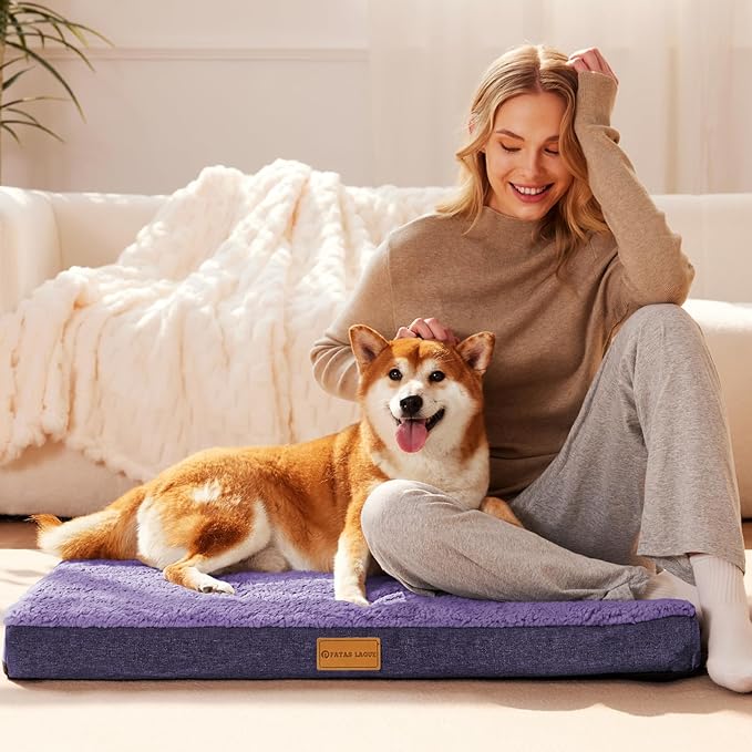 Patas Lague Orthopedic XL Dog Bed Large Sized Dog 48''X30'', Soft Waterproof - Image 2