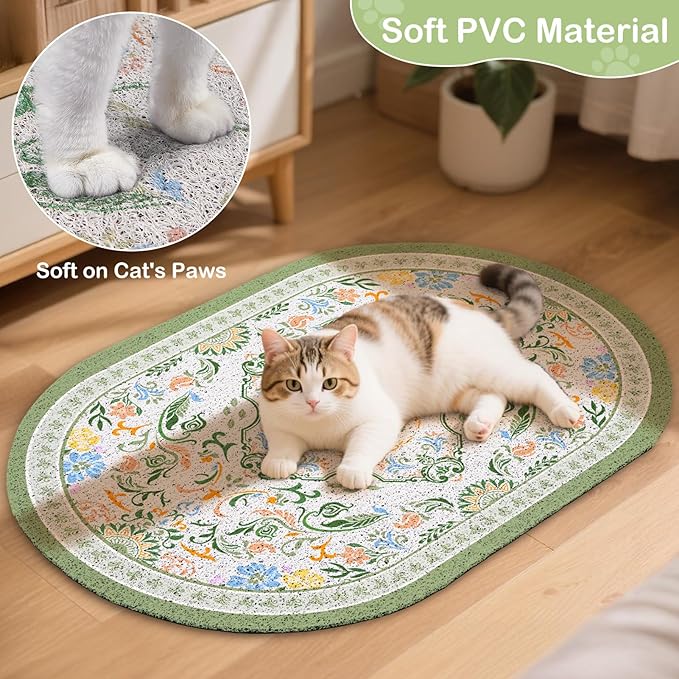 Bienbee Cat Litter Mat, Urine and Water Proof, Bean-Green XL - Image 5
