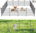 10 Panels No Dig Dog Fence Outdoor by OutdoorFence