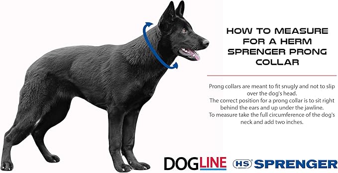 Herm Sprenger Prong Dog Training Collar, 22in x 3.0mm Medium, Ultra-Plus Chrome - Image 3