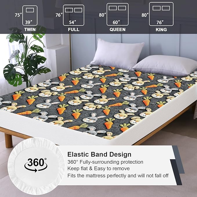 Waterproof Mattress Protector Queen, Fitted Sheet Style Breathable Mattress - Image 5