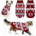 Dog Christmas Sweater Pet Winter Warm Coat Pajamas Small Dog Sweaters Reindeer by GOYOSWA