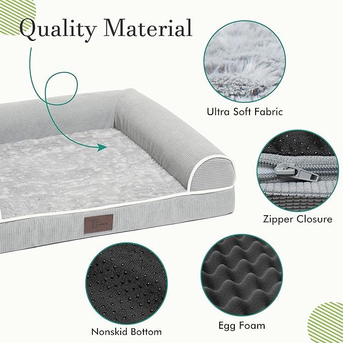 Orthopedic Dog Beds for Large Dogs, Waterproof Lined Egg Crate Foam Pet Bed Mat - Image 4