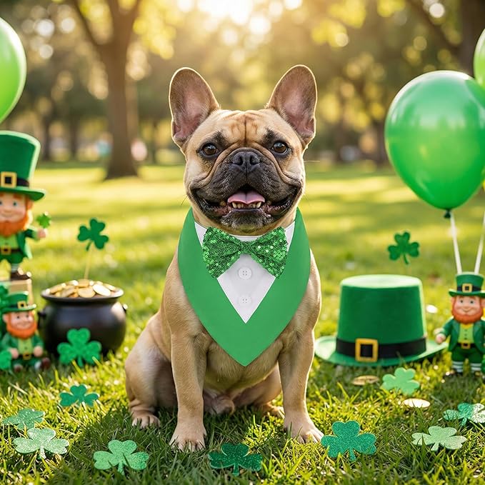 ADOGGYGO St.Patrick's Day Dog Tuxedo Bandana - Image 3