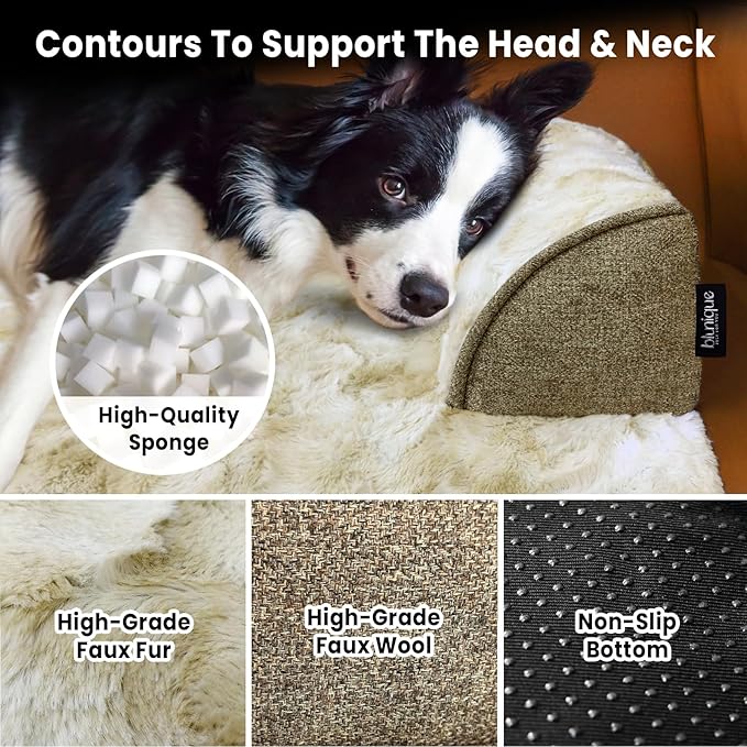 Calming Dog Couch Bed for Medium Dogs/Cats, 35 x 31 inch Waterproof Removable - Image 2