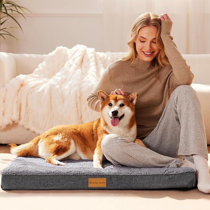 Patas Lague Orthopedic XL Dog Bed Large Sized Dog 42''X28'', Soft Waterproof - Image 2