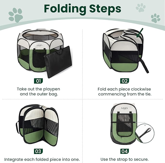 Love's cabin Pet Puppy Dog Playpen, Large Dog Tent Crates Cage Indoor/Outdoor - Image 8