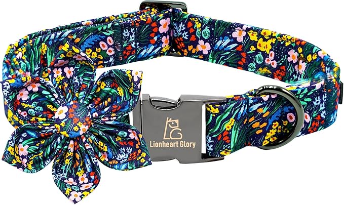 Lionheart Glory Floral Dog Bow Collar by LionheartGlory