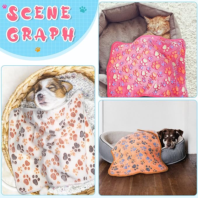 Tatuo 4 Pcs Dog Blanket for Pet Cat Blankets Indoor Puppy Teething Stuff Toys - Image 6