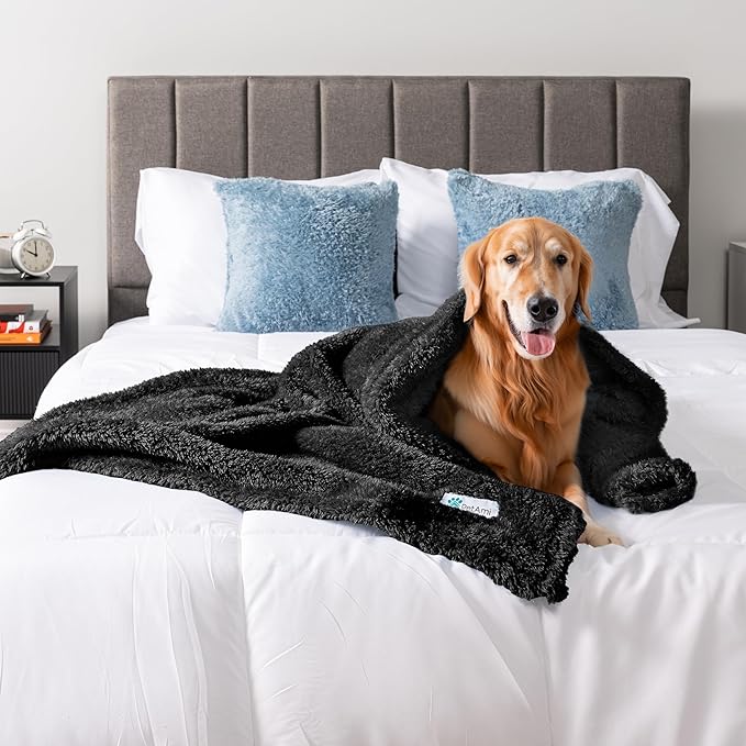 PetAmi Dog Blanket for Large Dogs, Calming Pet Throw for Bed, Washable Sofa - Image 3