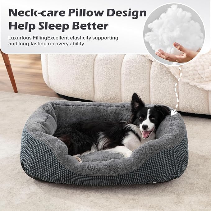 INVENHO Dog Bed Medium Size, Orthopedic Warming Soft Calming Sleeping Puppy Bed - Image 7
