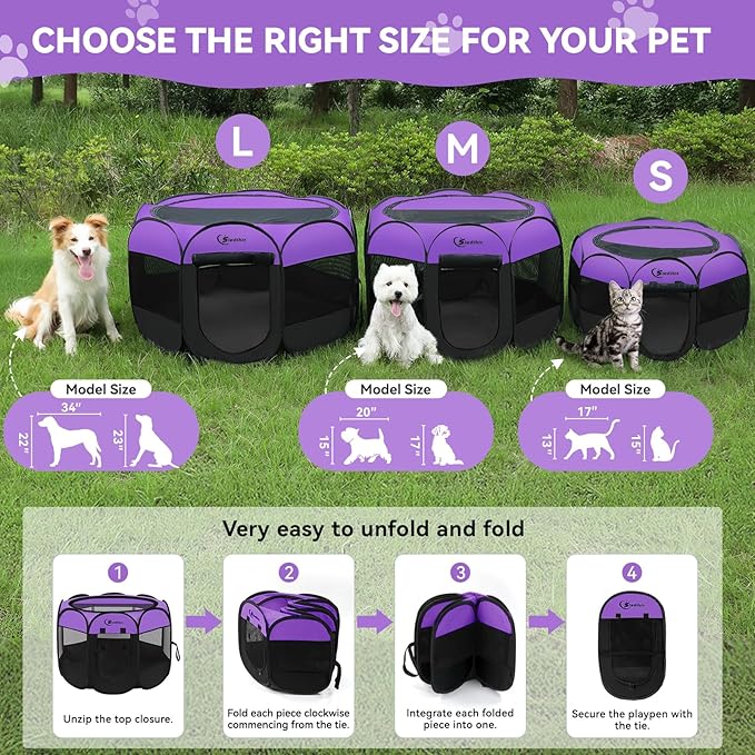 Large Dog Playpen, Puppy Pet Playpen Indoor, Dogs Tent Crates Cage - Image 2