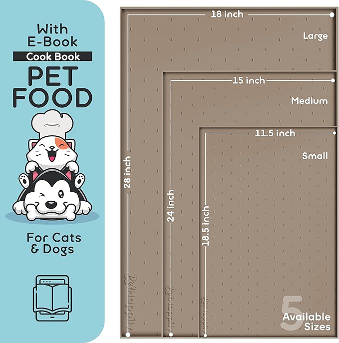Dog Food Mat - 24x15 Raised Edges Dogs Mat - Image 2