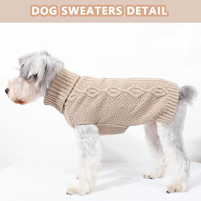 Dog Sweaters Small Dog Clothes Winter Turtleneck Puppy Sweater Warm Pet Cat - Image 6