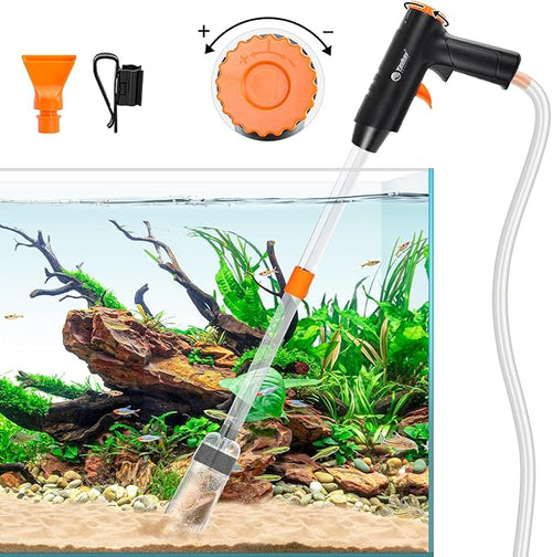 132GPH Manual Aquarium Gravel Cleaner, Fish Tank Siphon Vacuum Cleaner by Yaubay