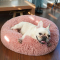 Calming Donut Dogs Beds for Small Dogs Washable, 23inch Plush Round Pet Bed for by nononfish