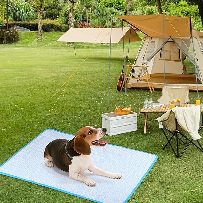 Cooling Mat Pad for Dogs Cats Ice Silk Cooling Bed for Dogs Ice Bed for Cats - Image 9