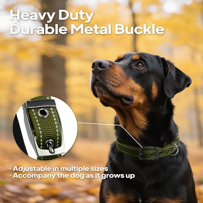 PetiFine Dog Collars for Small Dogs, Neoprene Padded Dog Collar, Reflective - Image 3