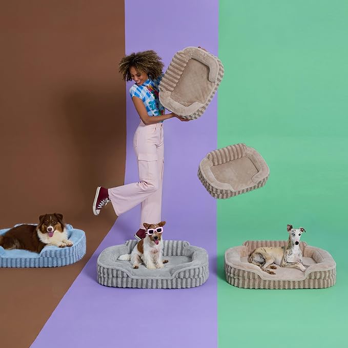 LE SURE Cute L-Plus Dog Beds, Orthopedic Waterproof Large Pet Bed - Image 5
