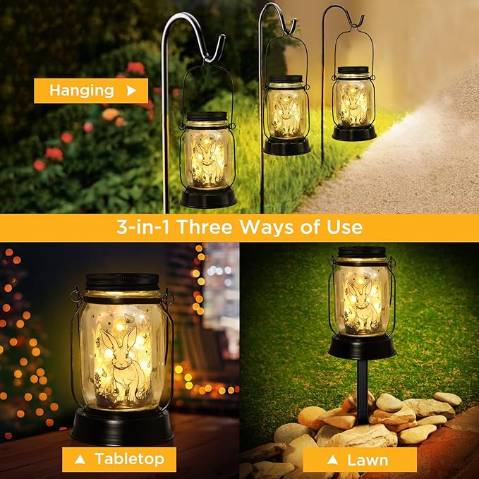 kyoryuger Bunny Gifts for Women/Men Bunny Lovers Solar Lantern Mom Birthday - Image 5