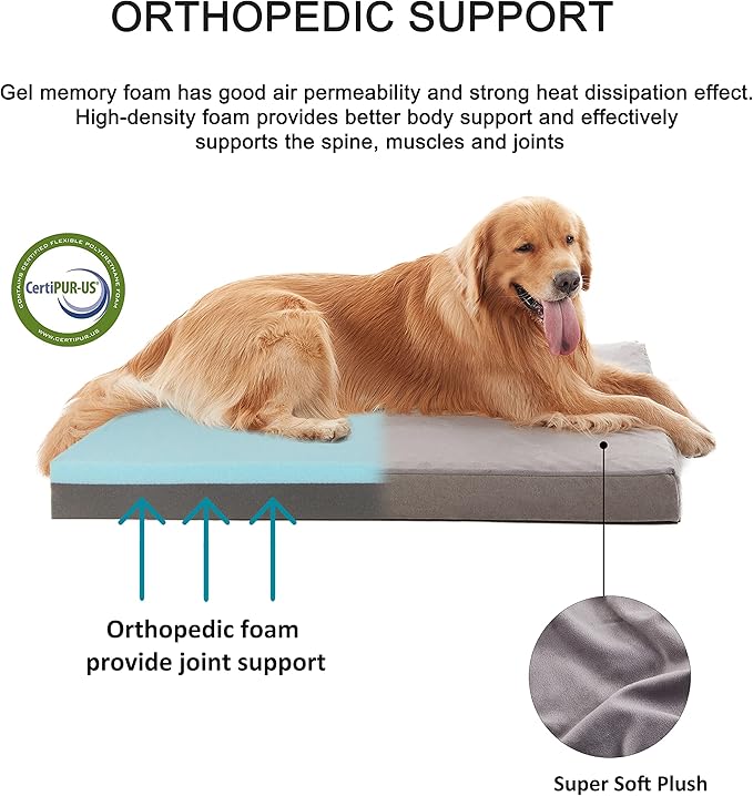 Orthopedic Memory Foam Dog Bed, Cooling Dog Beds - Image 2