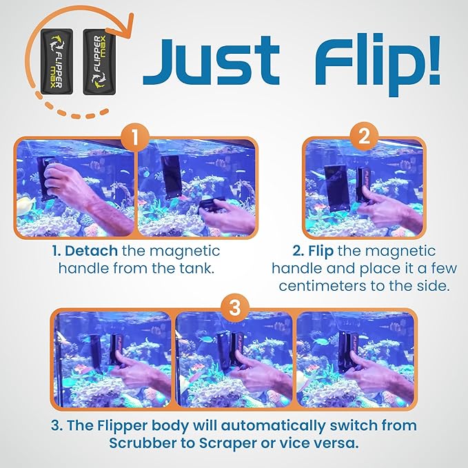 FLIPPER Max Magnetic Aquarium Glass Cleaner – 2-in-1 Scrubber and Scraper - Image 6