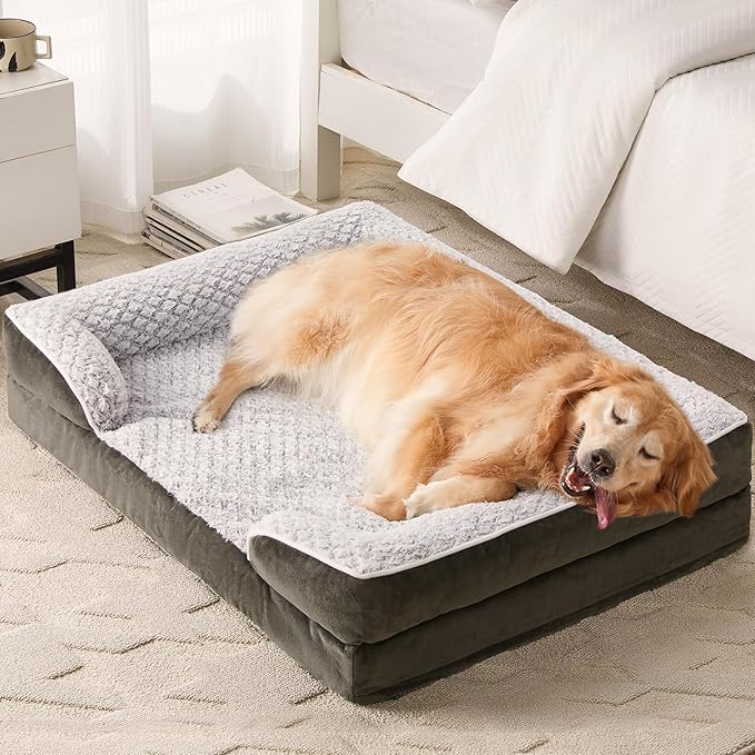 Orthopedic Dog Bed for Large Dogs, Egg Crate Foam Bed for Large Dogs, Equipped - Image 9
