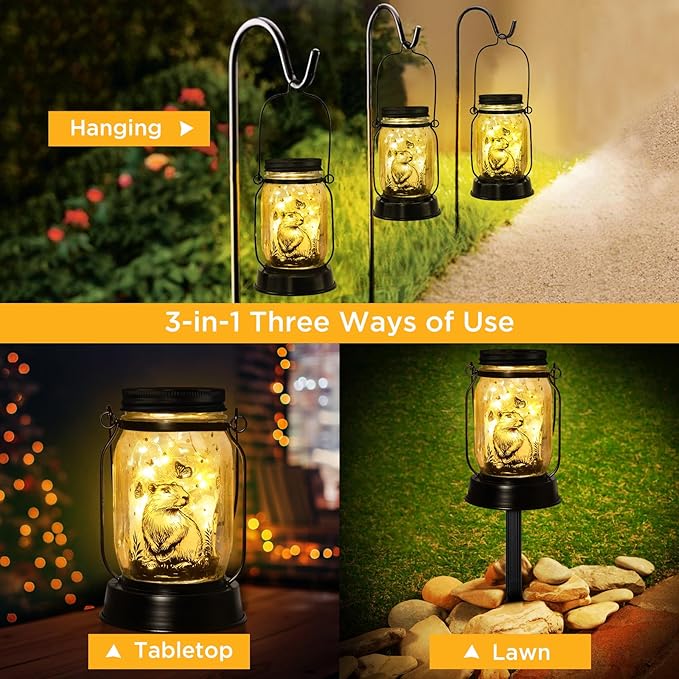 kyoryuger Capybara Gifts for Women/Men Capybara Solar Lanterns Mom Grandma - Image 2