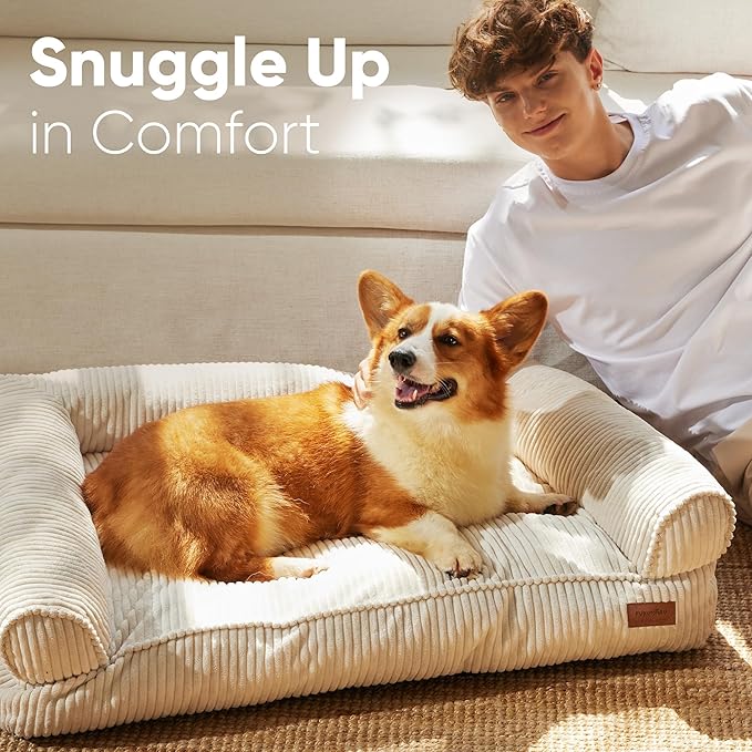 FUKUMARU Cute Dog Bed, Thickened Orthopedic Dogs Couch, 36in Egg Crate Foam Pet - Image 3