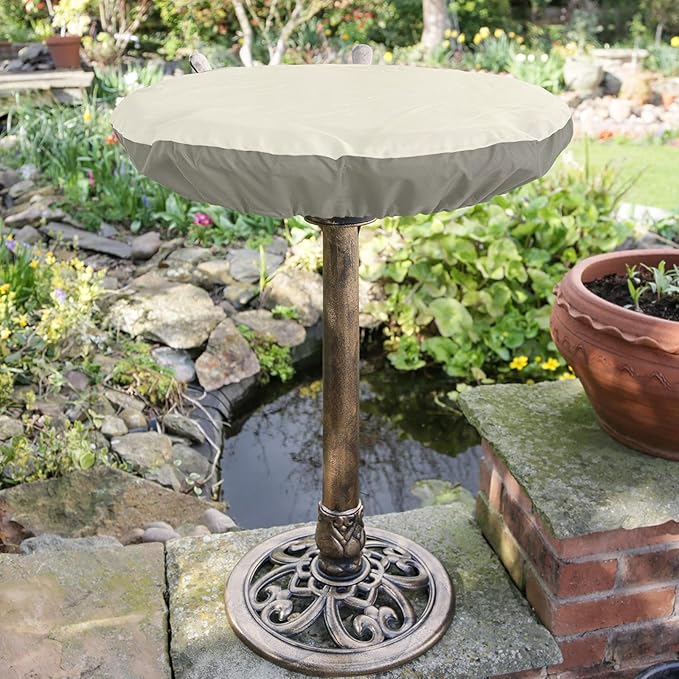 Bitubi Bird Bath Cover for 24" to 30" Diameter Bowl, Heavy Duty Waterproof 600D - Image 4