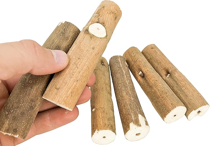 Bonka Bird Toys 1211 Pk6 Natural Bark Sola Sticks, 1.25" Diameter, Soft Chew - Image 2