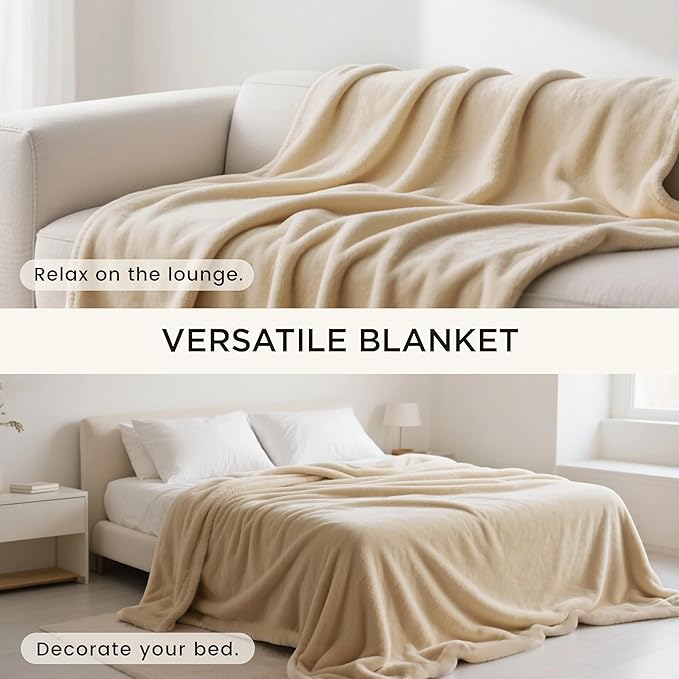 gogobunny Waterproof Bed Blanket, Reversible Sherpa Fleece Throw Blanket - Image 8